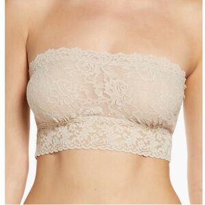 🆕 Hanky Panky Lace Bandeau Strapless Bra- Chai
